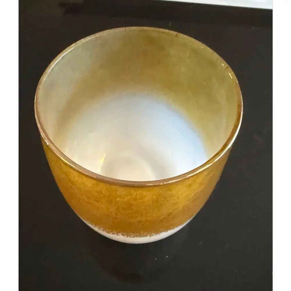 New no box Glassybaby Grace gold Glass Votive Candleholder